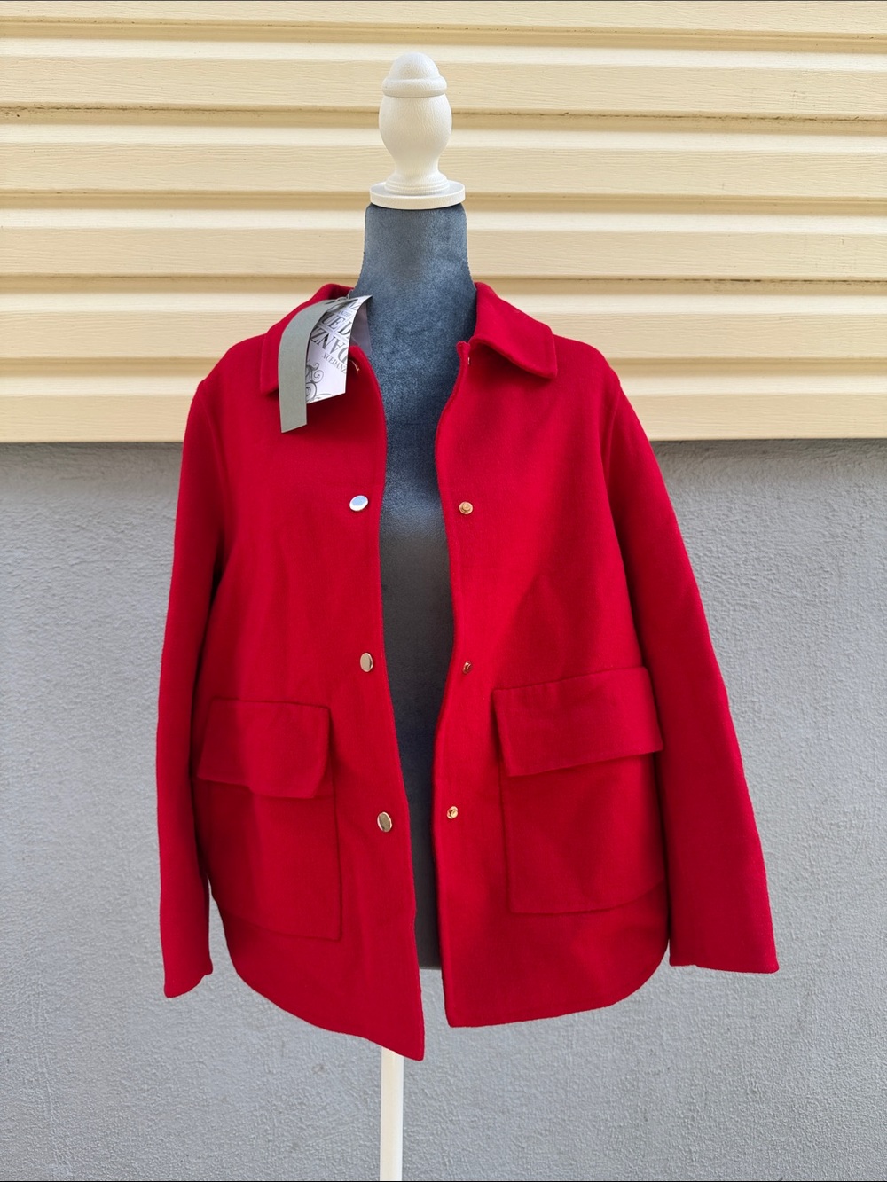 ‼️NEW Asian Red 100% Wool Short Jacket